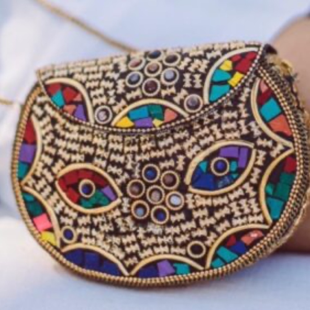 RAMLA Rio Mosaic multicolor handbag Handmade in Morocco